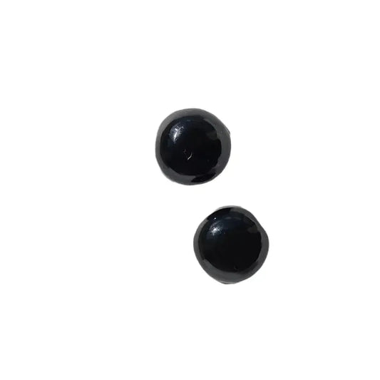 2 runde obsidian cabochoner - Cabochon