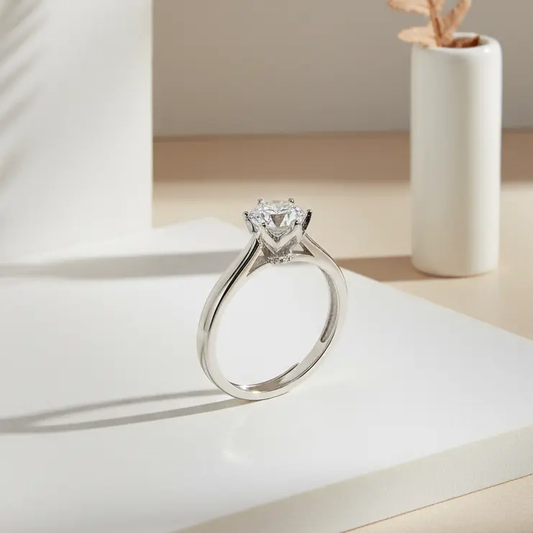 Elegant Sølvring med Aquamarine ædelsten - Ring