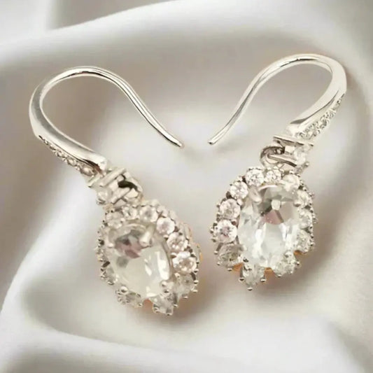 Øreringe med Topaz og Zirkoner - Øreringe