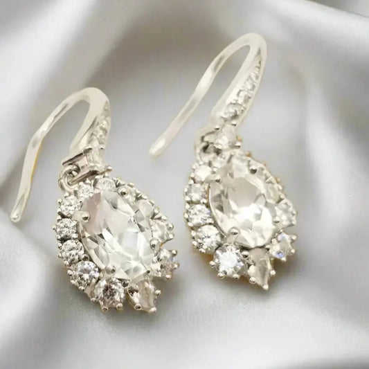 Øreringe med Topaz og Zirkoner - Øreringe