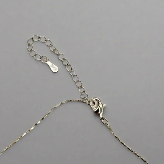 Sølv Halskæde med Aquamarine ædelsten - Halskæde