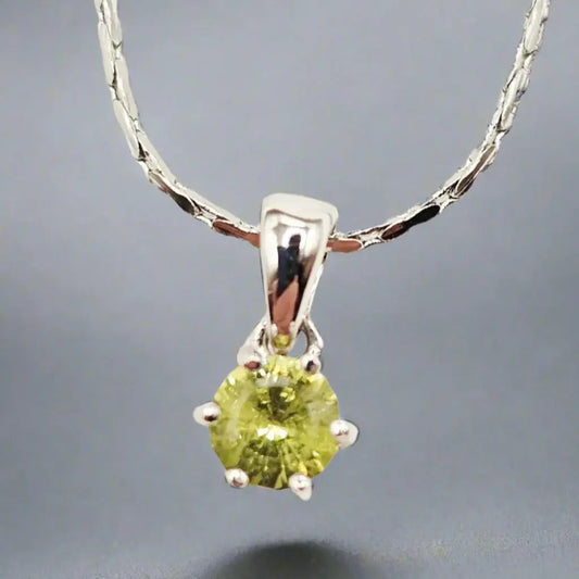 Sølv Halskæde med Mali Granat Ædelsten - Halskæde