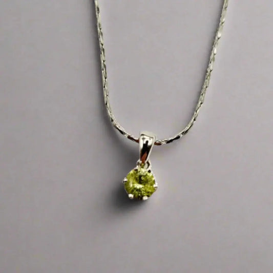 Sølv Halskæde med Mali Granat Ædelsten - Halskæde