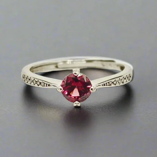 Sølvring med Granat - Ring