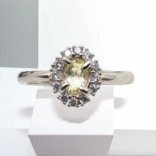 Sølvring med Lemon Krystal Quartz - Ring