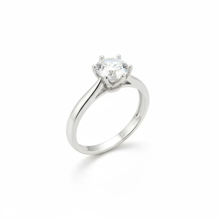 Elegant Sølvring med Aquamarine ædelsten - Ring