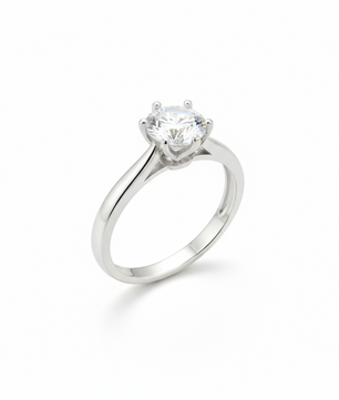 Elegant Sølvring med Aquamarine ædelsten - Ring