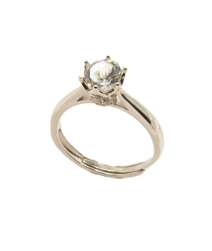 Elegant Sølvring med Aquamarine ædelsten - Ring