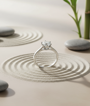Elegant Sølvring med Aquamarine ædelsten - Ring