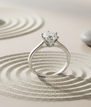 Elegant Sølvring med Aquamarine ædelsten - Ring