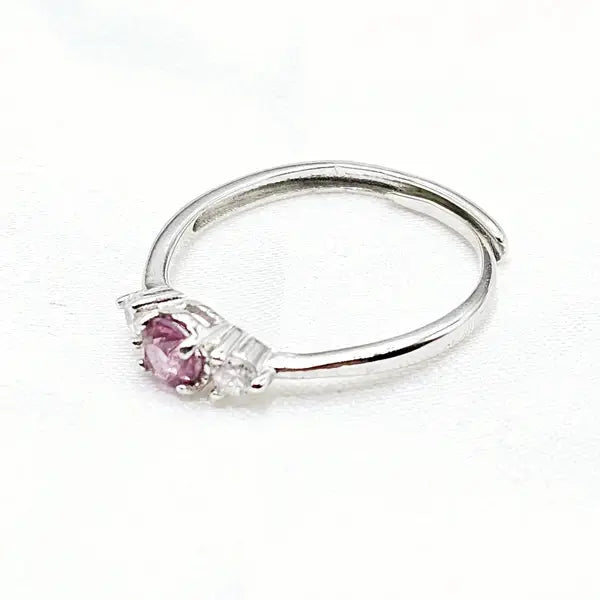 Garnet Silver Ring - Ring