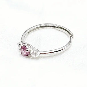 Garnet Silver Ring - Ring