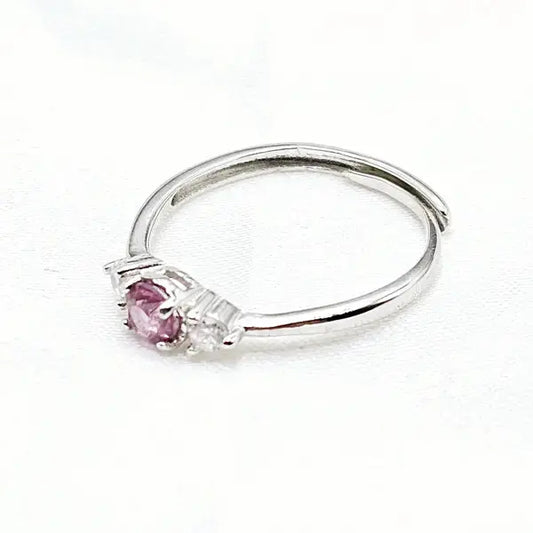 Garnet Silver Ring - Ring