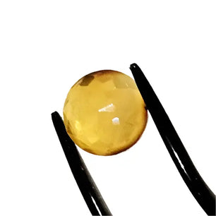 Golden Glow: 1.5ct Facetted Round Natural Amber - Gemstone