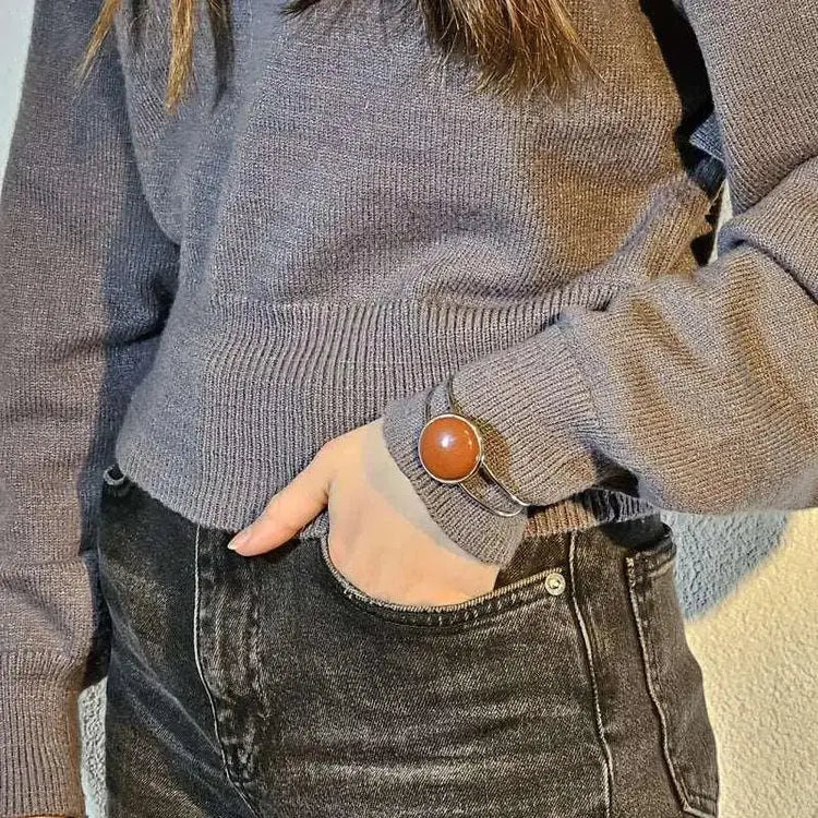 Jasper Bracelet - Red Dome - Armbånd