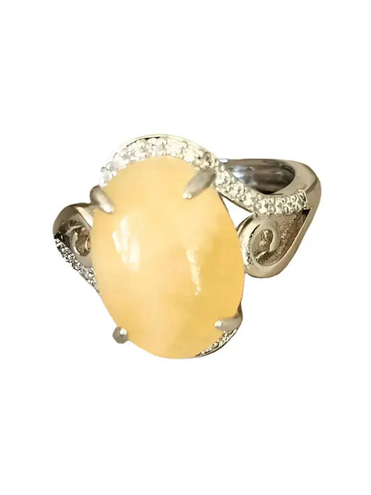 Neema - Calcite Ring - Silver Plated - Ring