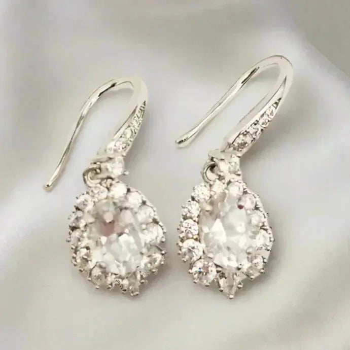 Øreringe med Topaz og Zirkoner - Øreringe