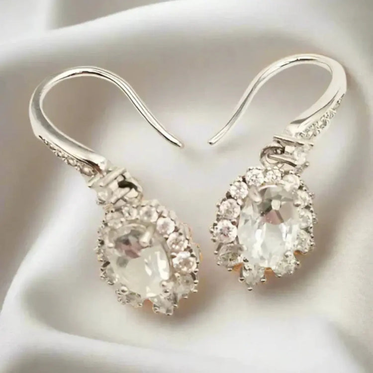 Øreringe med Topaz og Zirkoner - Øreringe