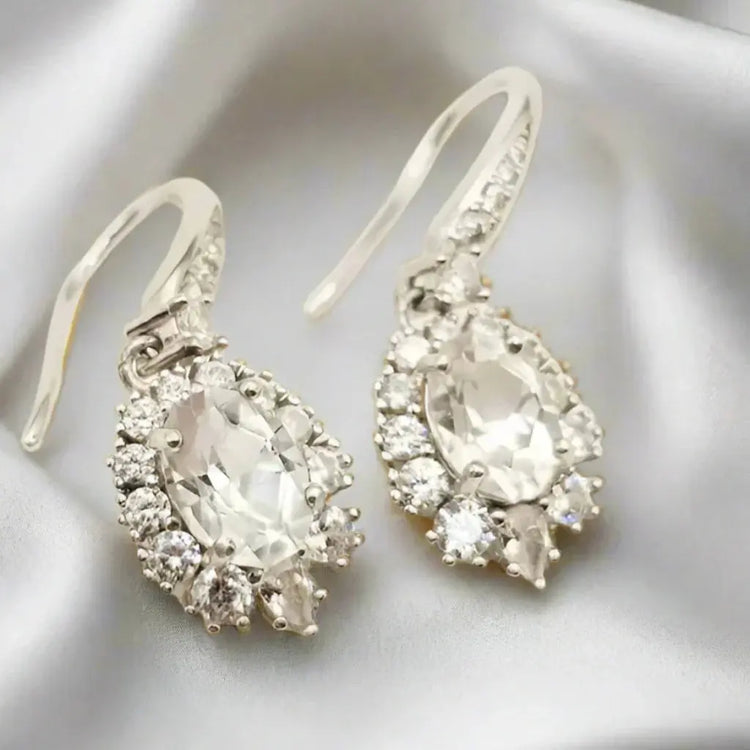 Øreringe med Topaz og Zirkoner - Øreringe