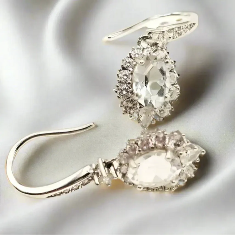 Øreringe med Topaz og Zirkoner - Øreringe