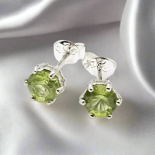 Peridot Earrings in Sterling Silver - Earrings