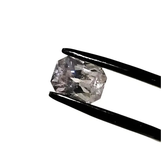 Pink Radiance: 1.5ct Facetted Rectangular Kunzite - Gemstone