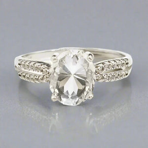 Silver ring with Crystal Quarts - Ring