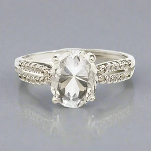 Silver ring with Crystal Quarts - Ring