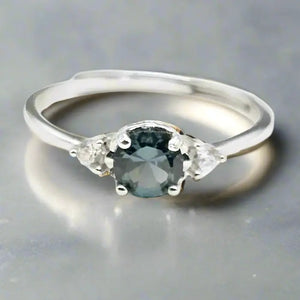 Silver Ring with Spinel and Zircons - Ring