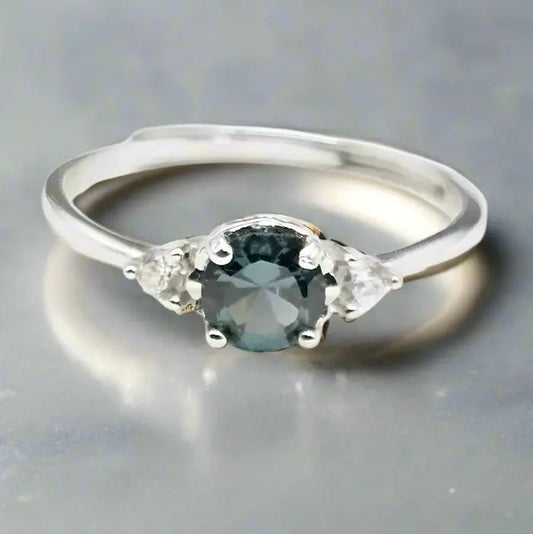 Silver Ring with Spinel and Zircons - Ring