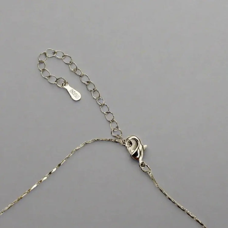 Sølv Halskæde med Aquamarine ædelsten - Halskæde