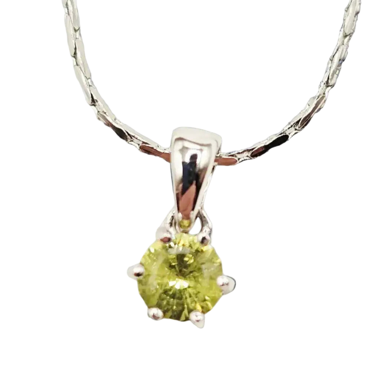 Sølv Halskæde med Mali Granat Ædelsten - Halskæde