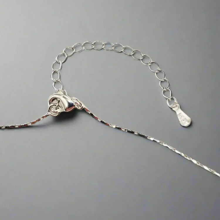 Sølv Halskæde med Mali Granat Ædelsten - Halskæde