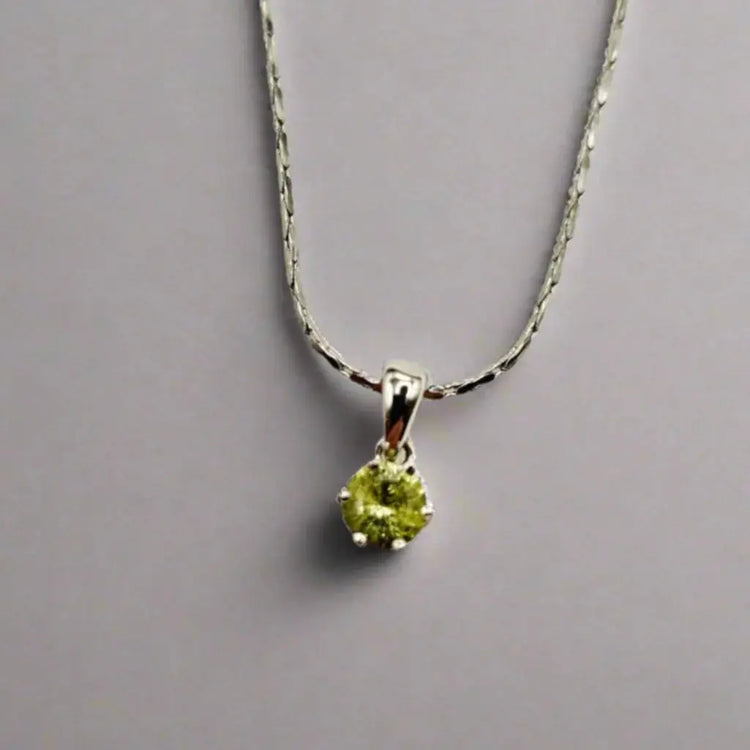 Sølv Halskæde med Mali Granat Ædelsten - Halskæde