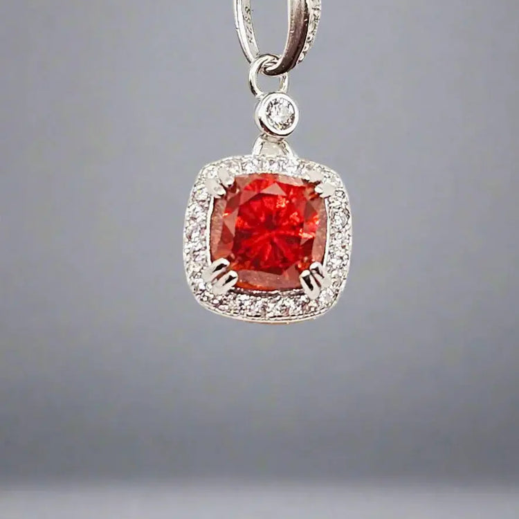 Sølv halskæde med Spessertite Granat - Halskæde