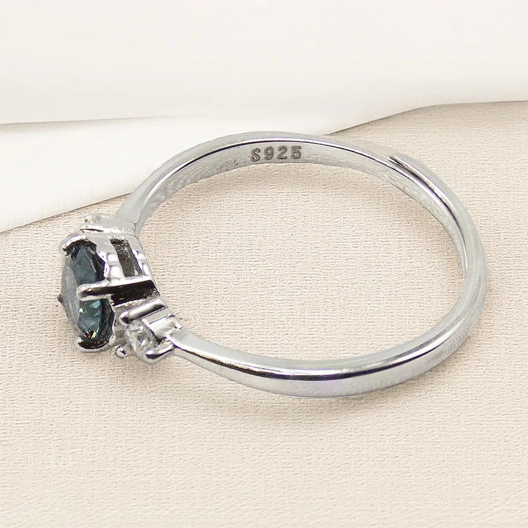 Sølv Ring med Spinel og Zirkoner - Ring