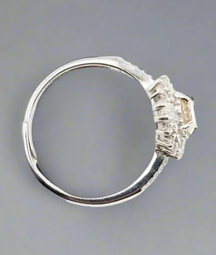 Sølv Ring med Topaz og Zirkoner Ring