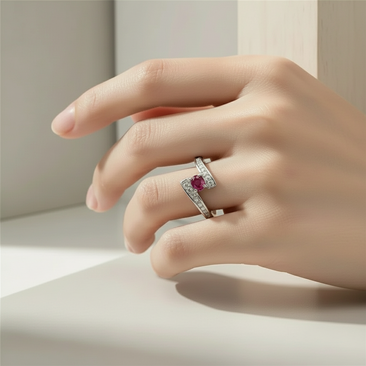 Sølvring med granat – passion og elegance i ét smykke - Ring