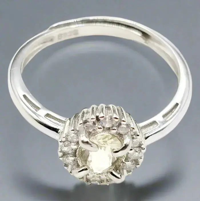 Sølvring med Lemon Krystal Quartz - Ring