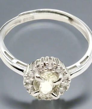 Sølvring med Lemon Krystal Quartz Ring