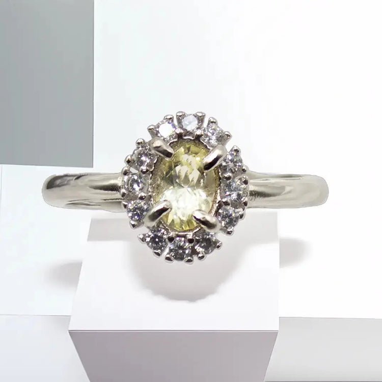 Sølvring med Lemon Krystal Quartz - Ring