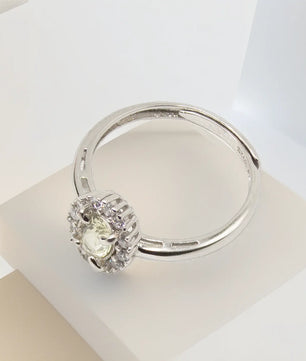 Sølvring med Lemon Krystal Quartz Ring