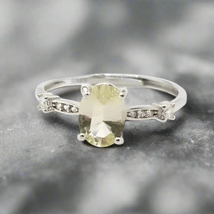 Sterling Silver Ring with Citrine - Ring