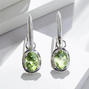 Sterling Sølv øreringe med Peridot - Earrings