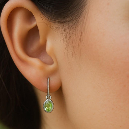 Sterling Sølv øreringe med Peridot - Earrings