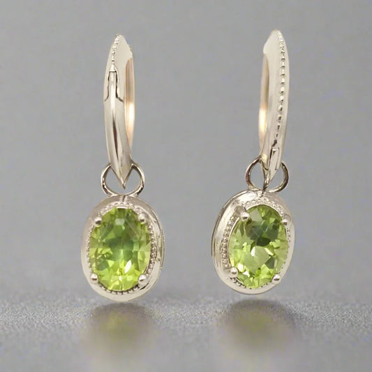 Sterling Sølv øreringe med Peridot Earrings