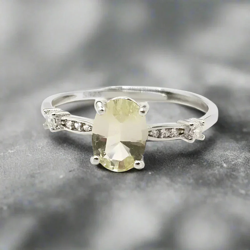 Sterlingsølv ring med citrin - Ring