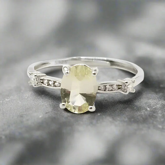 Sterlingsølv ring med citrin - Ring