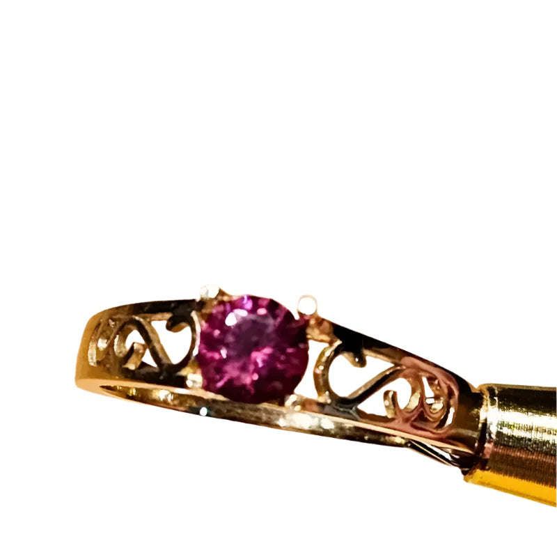 Timeless Beauty: 14ct Gold and Umbalite Garnet Ring - Unique jewelry - Ring
