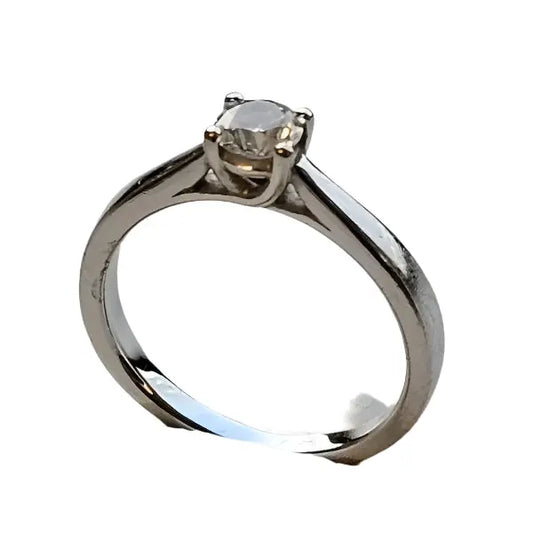 Timeless Elegance: 14ct White Gold Ring with 0.30ct Diamond - Ring